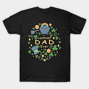 Luckiest Dad ever saint patricks day T-Shirt